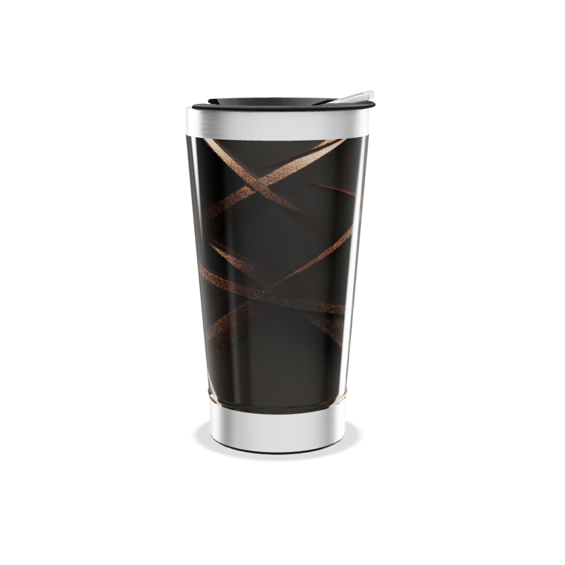 Copo Térmico - Preto Design Listrado