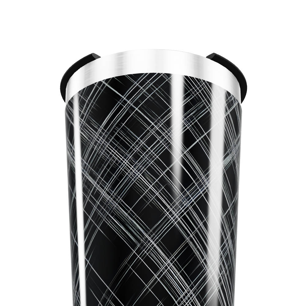 Copo Térmico - Preto com Linhas Brancas