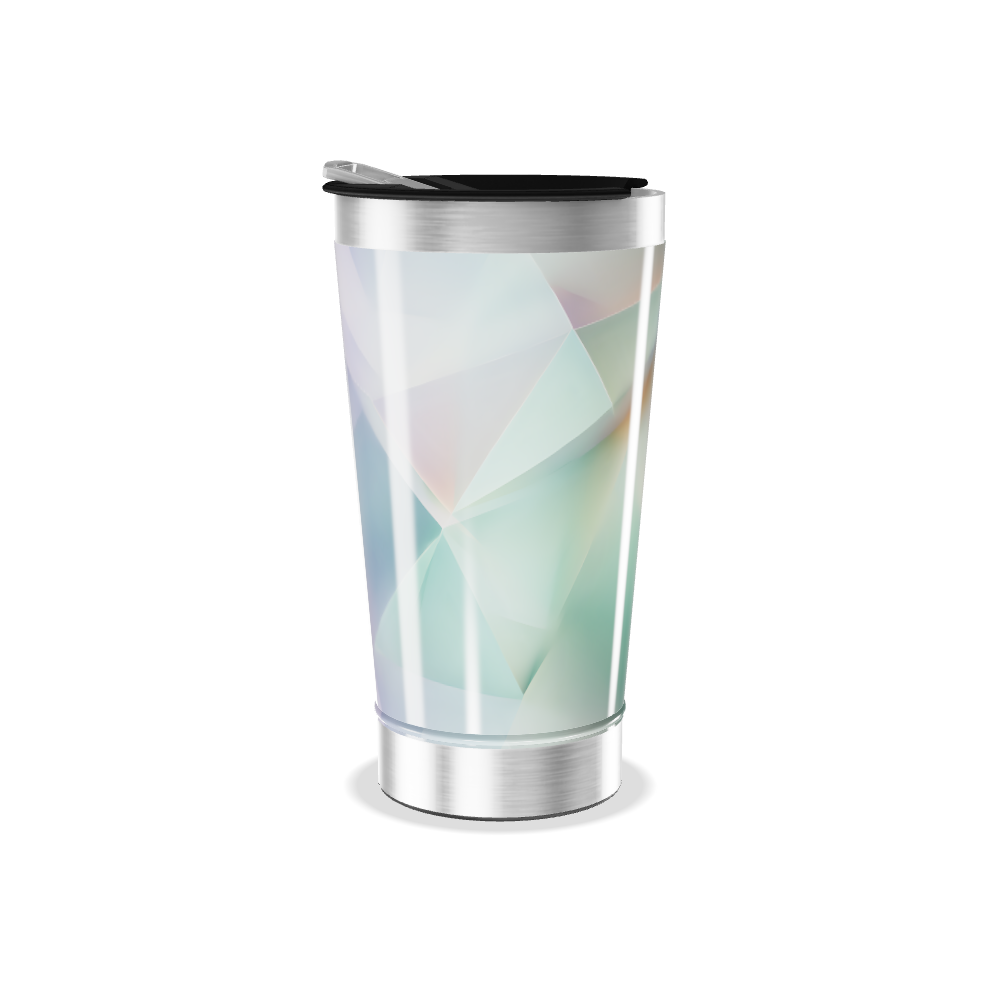 Copo Térmico - Design Geométrico Verde