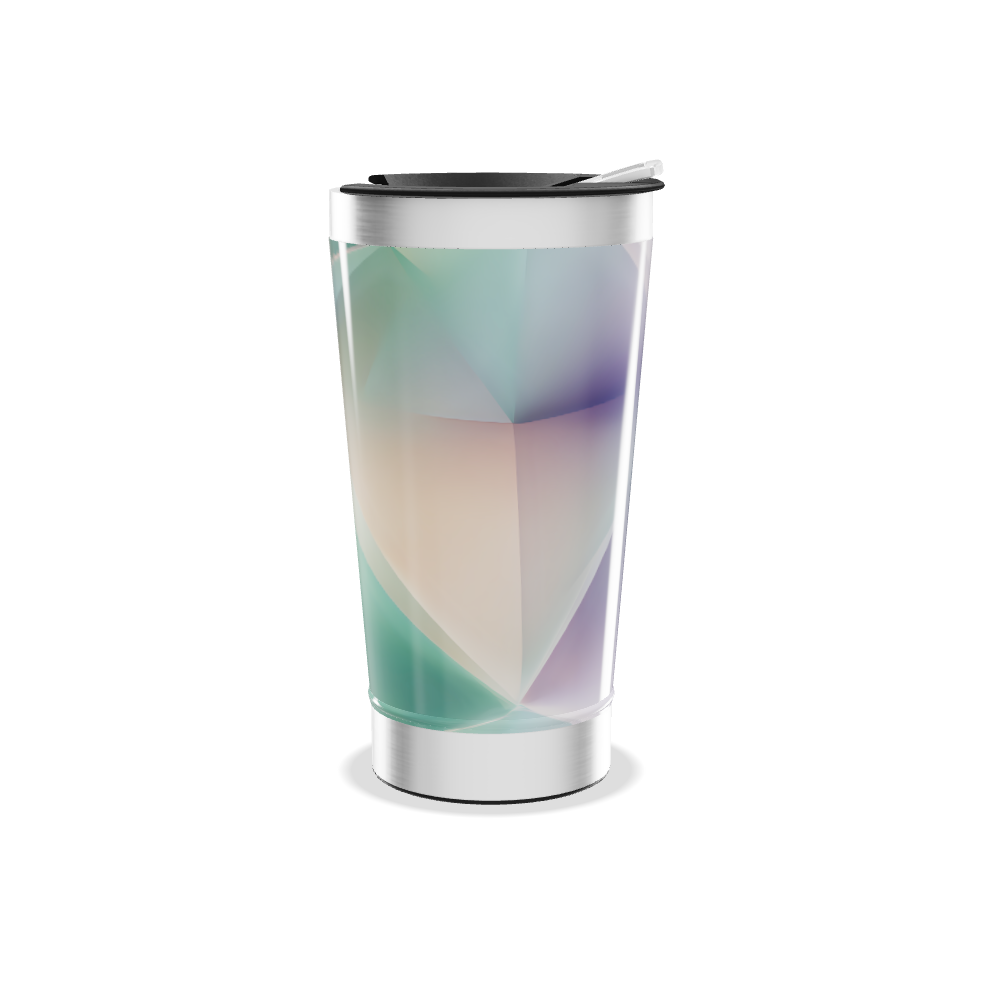 Copo Térmico - Design Geométrico Verde