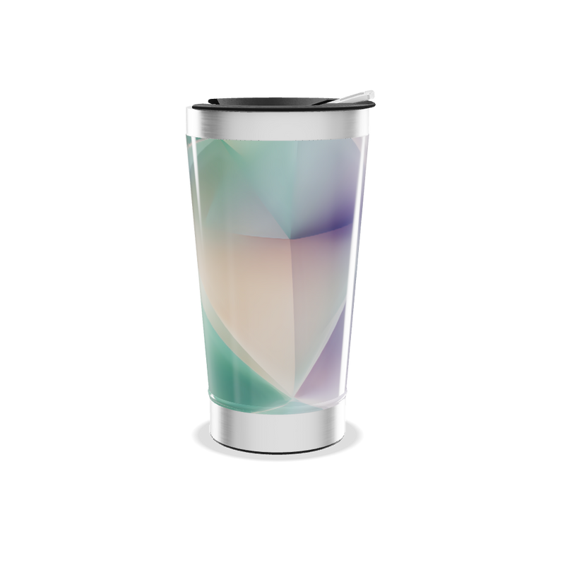 Copo Térmico - Design Geométrico Verde