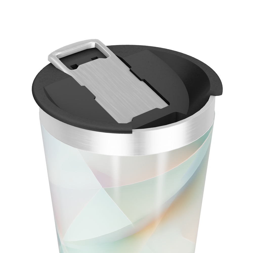 Copo Térmico - Design Geométrico Verde