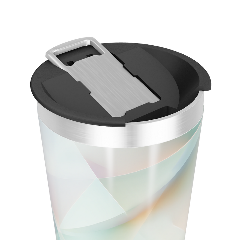 Copo Térmico - Design Geométrico Verde