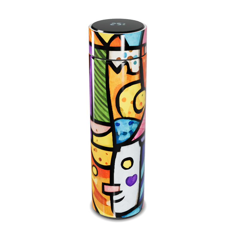 Garrafa Térmica Touch - Estampa Arte Colorida