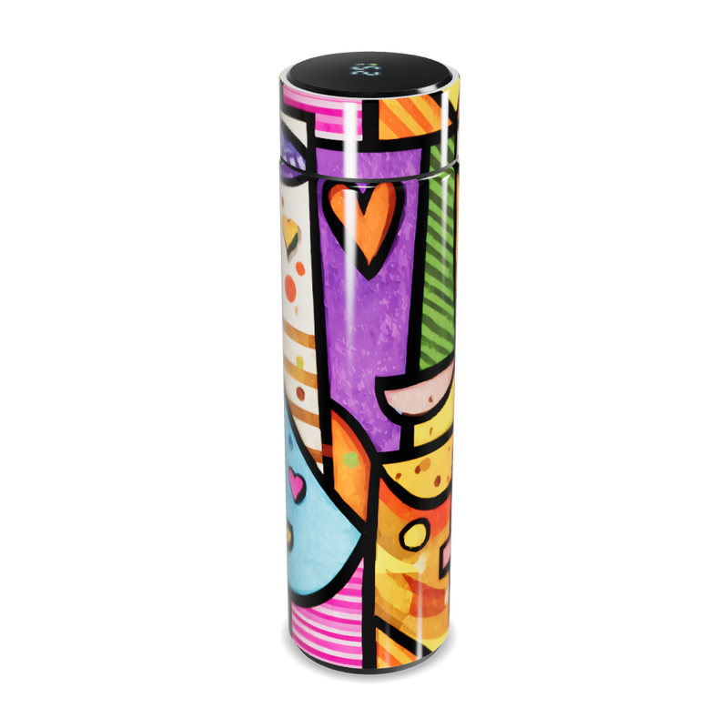 Garrafa Térmica Touch - Estampa Arte Colorida