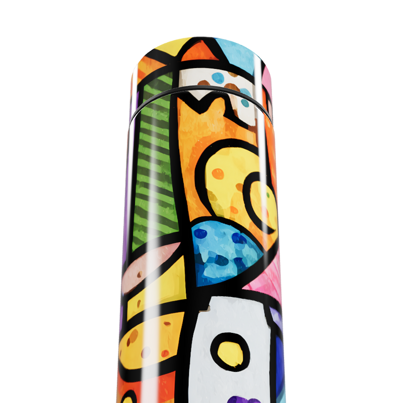 Garrafa Térmica Touch - Estampa Arte Colorida