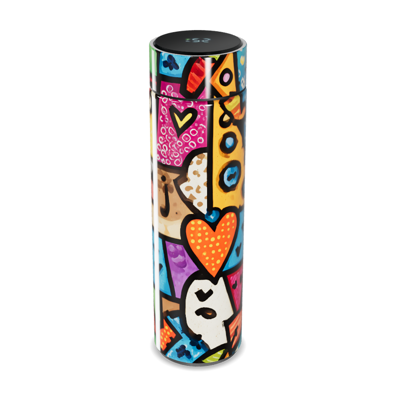 Garrafa Térmica Touch - Estampa Colorida Artística