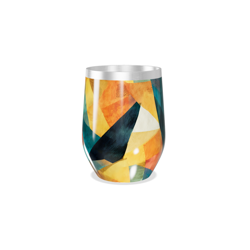 Copo Térmico Slim - Estampado Geométrico Colorido