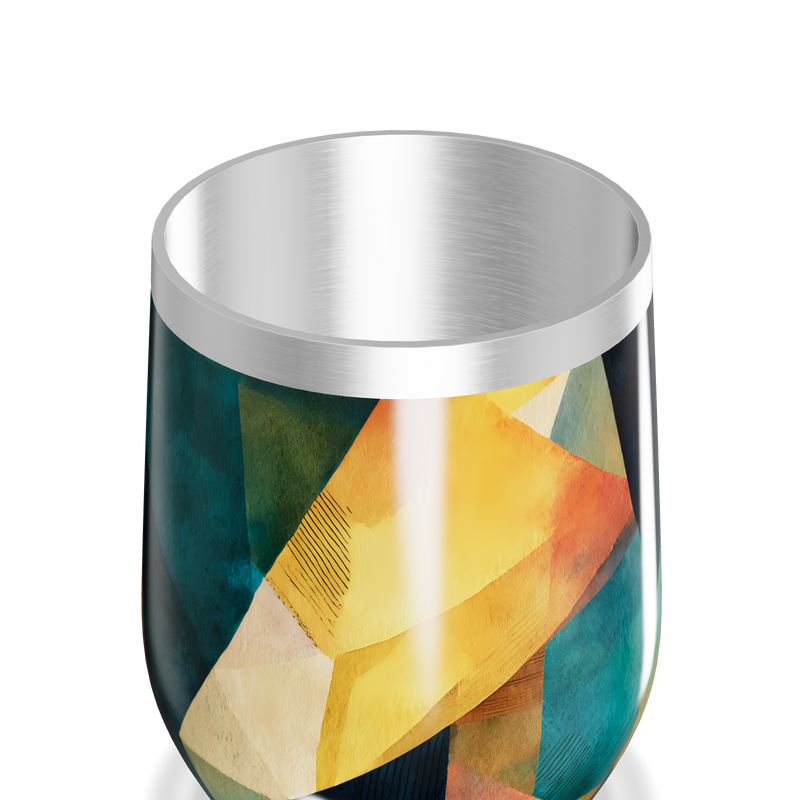 Copo Térmico Slim - Estampado Geométrico Colorido