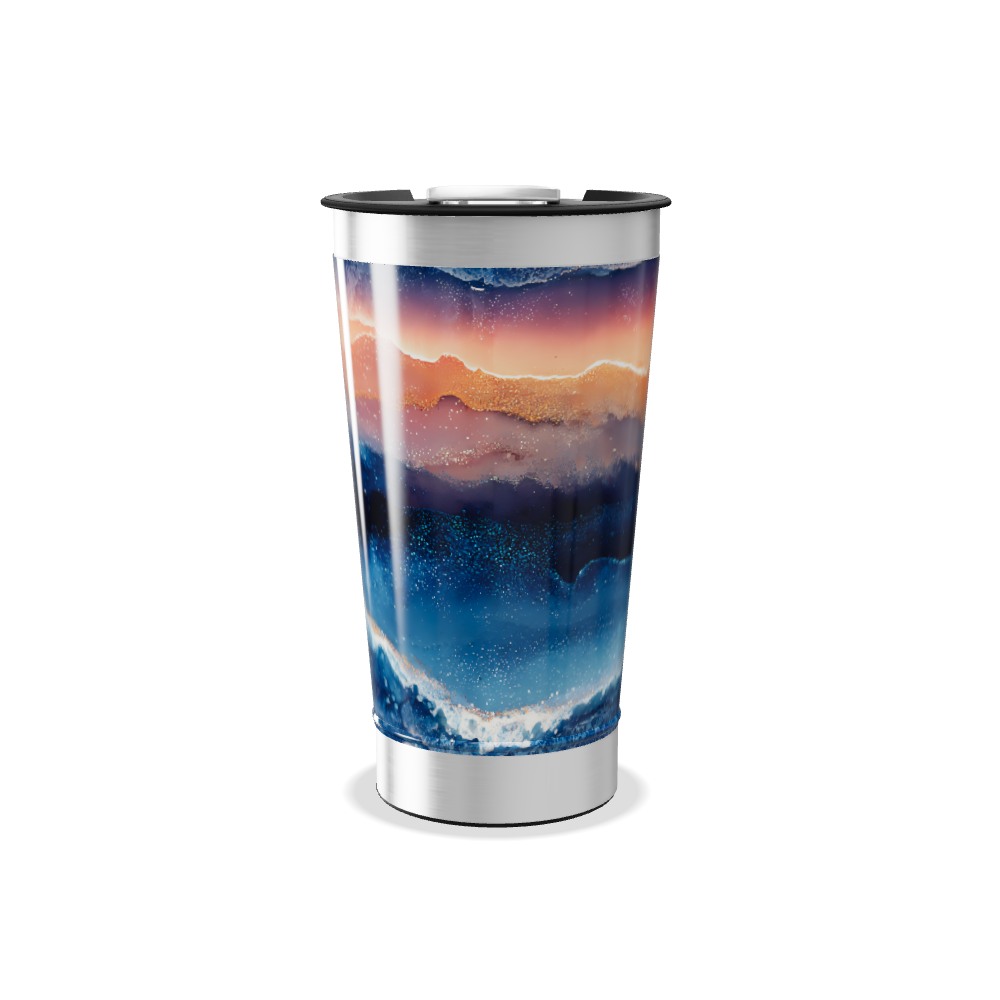 Copo Térmico - Estampa Paisagem Azul