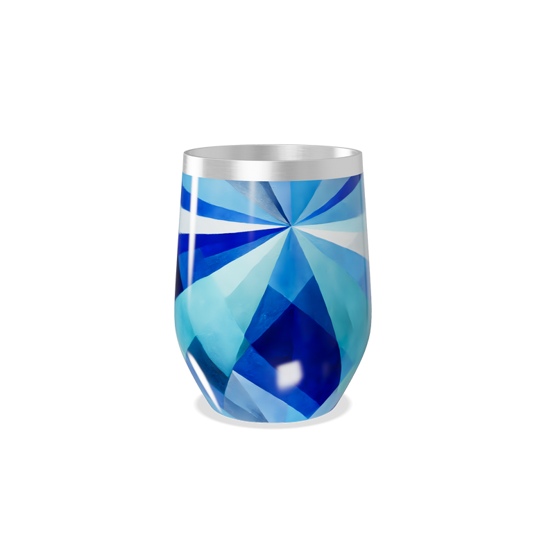 Copo Térmico Slim - Azul Geométrico Inox