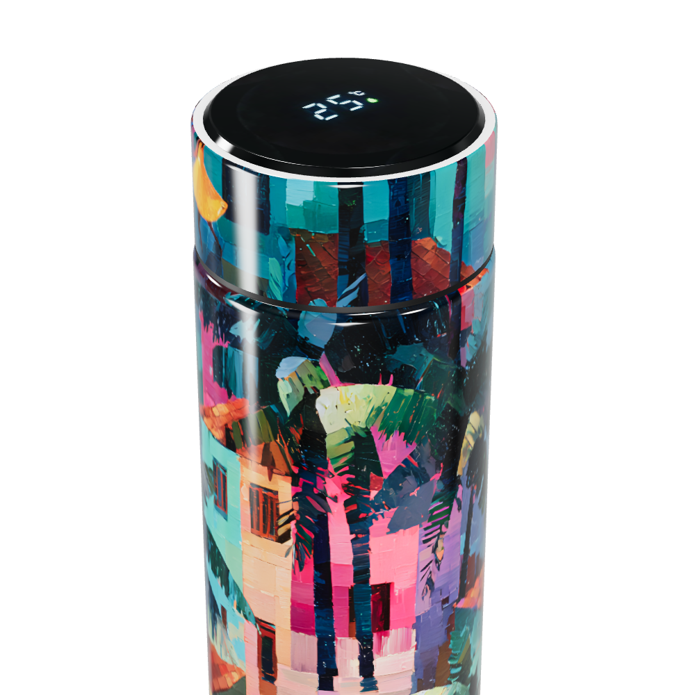 Garrafa Térmica Touch - Estampa Tropical