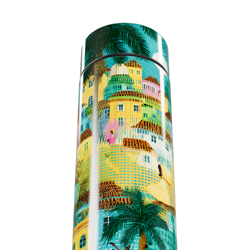 Garrafa Térmica Touch - Estampa Tropical Colorida