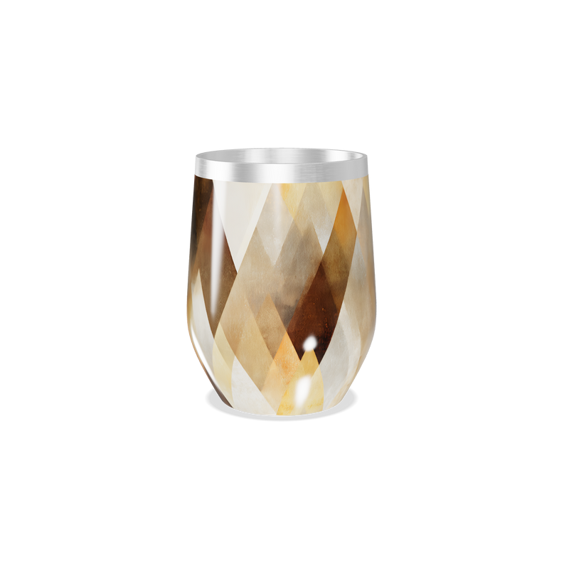 Copo Térmico Slim - Geométrico Marrom e Bege