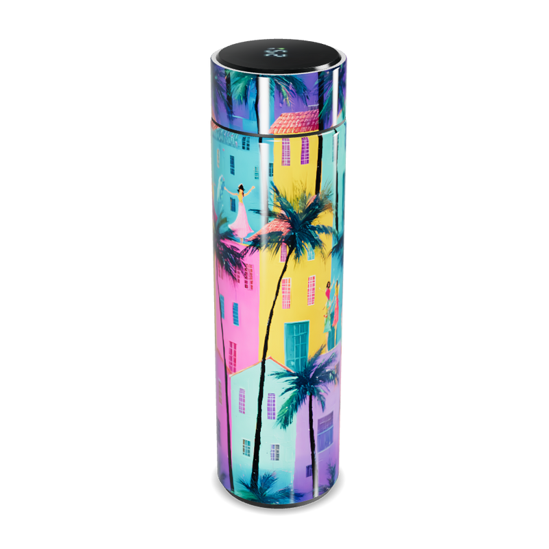 Garrafa Térmica Touch - Estampa Colorida Tropical