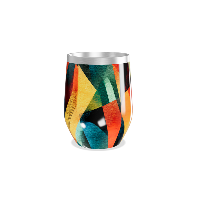 Copo Térmico Slim - Colorido Geométrico Inox