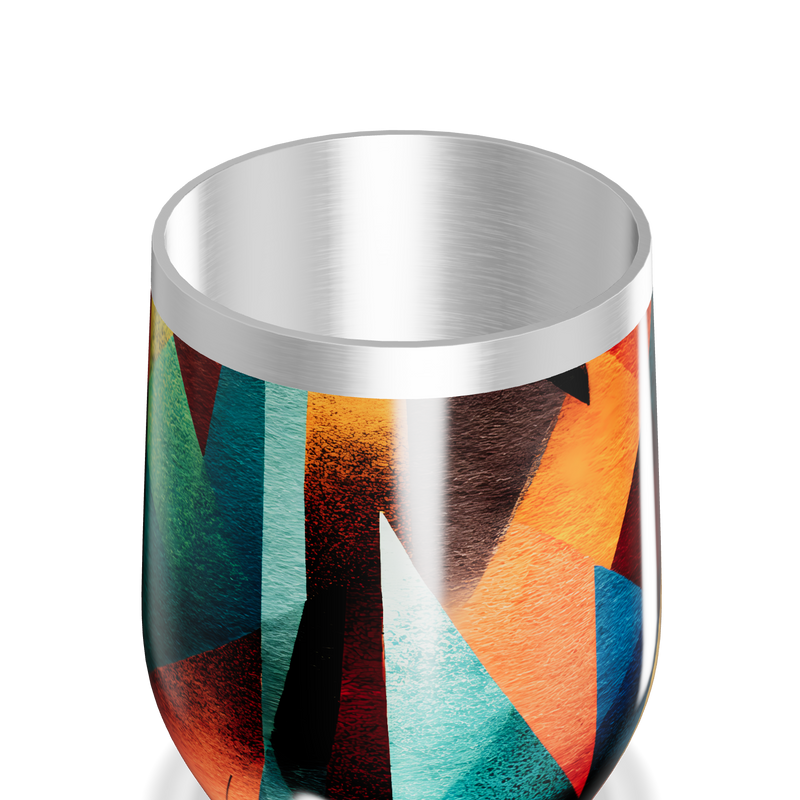 Copo Térmico Slim - Colorido Geométrico Inox