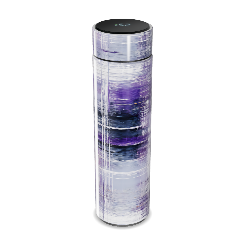 Garrafa Térmica Touch - Roxa com Estampa Moderna