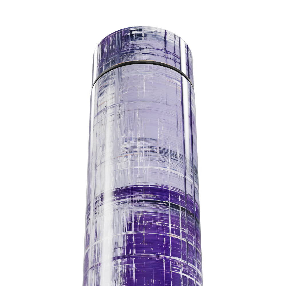 Garrafa Térmica Touch - Roxa com Estampa Moderna