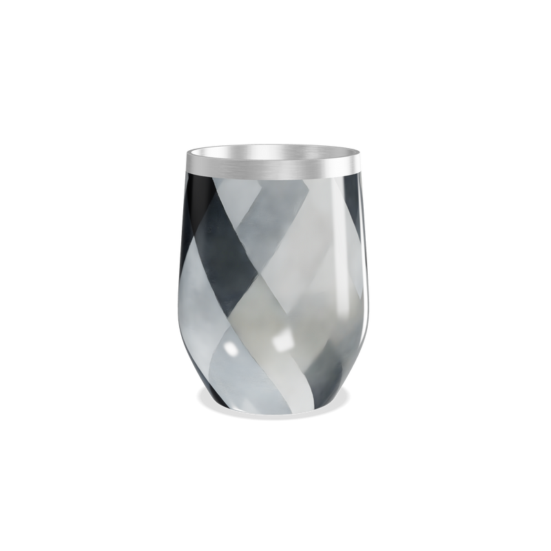 Copo Térmico Slim - Preto Branco Geométrico