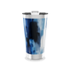 Copo Térmico - Azul com pintura abstrata