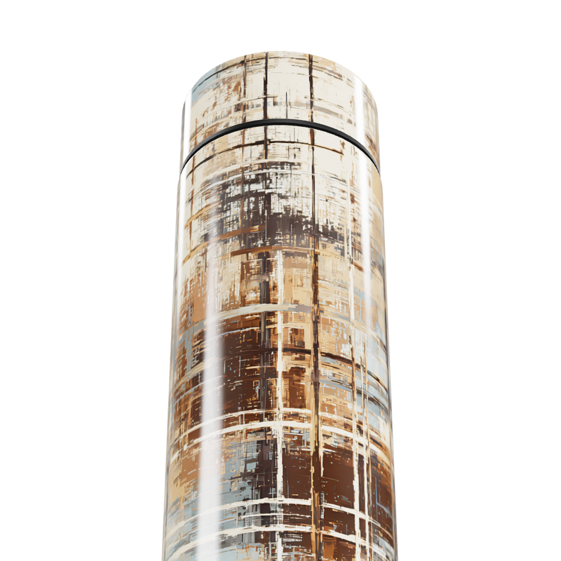 Garrafa Térmica Touch - Estampa Abstrata Bege