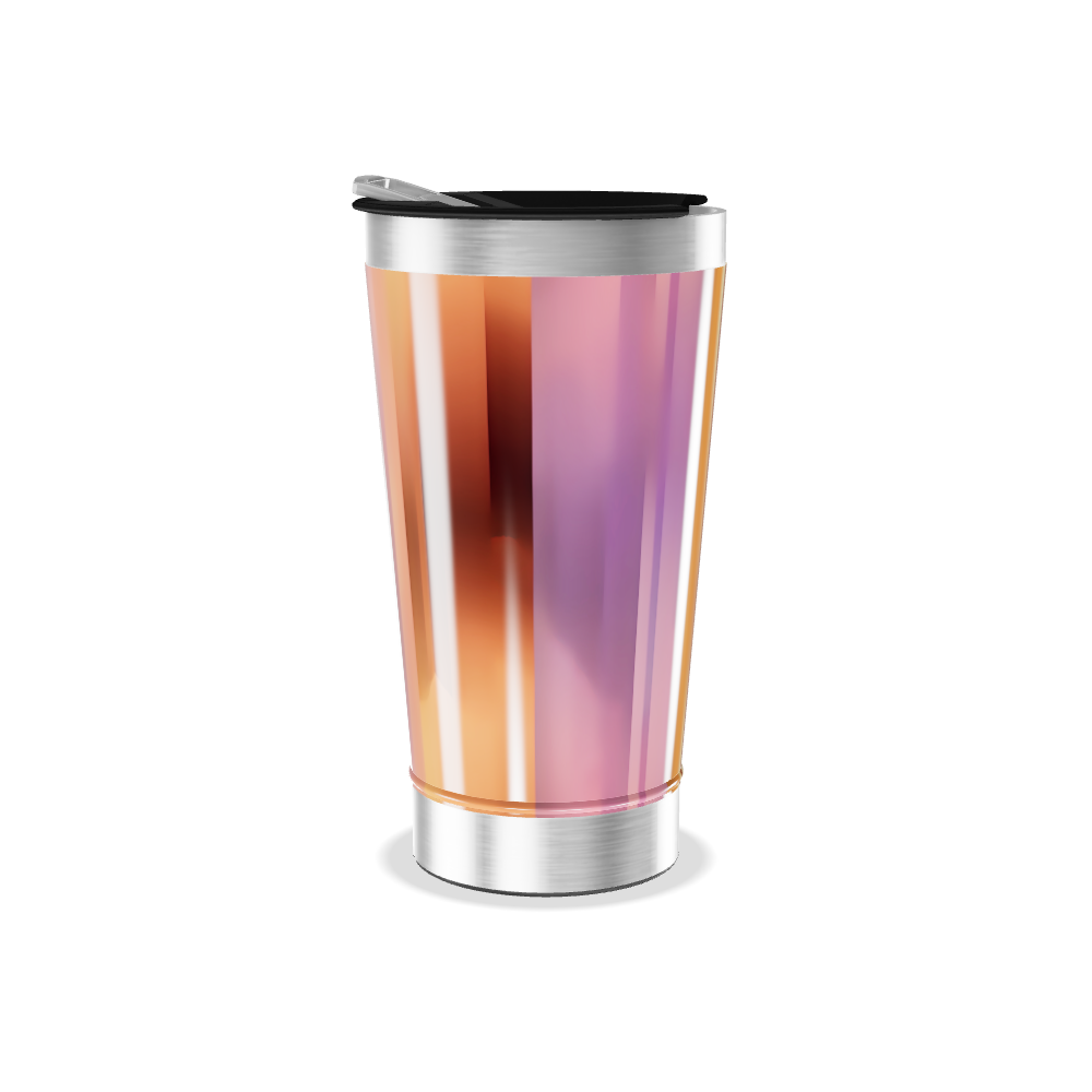 Copo Térmico - Listras Coloridas Aço Inox