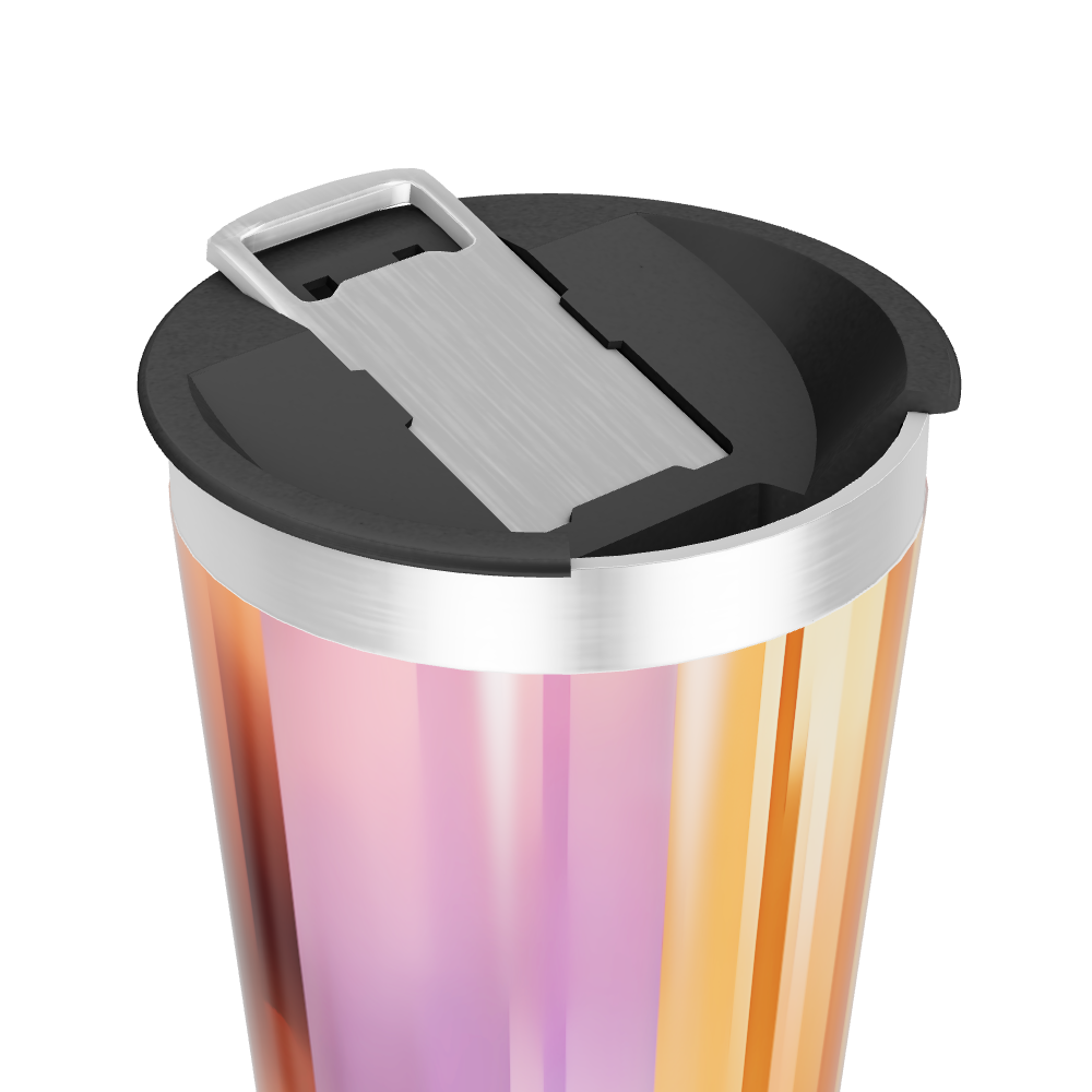 Copo Térmico - Listras Coloridas Aço Inox