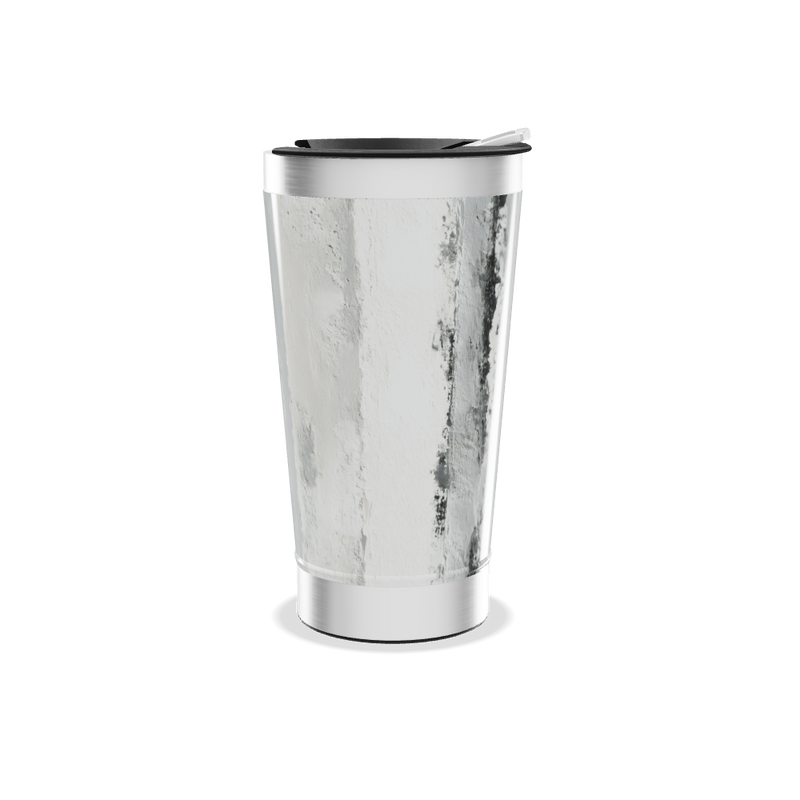 Copo Térmico - Preto e Branco Aço Inox