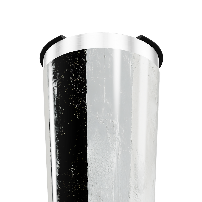 Copo Térmico - Preto e Branco Aço Inox