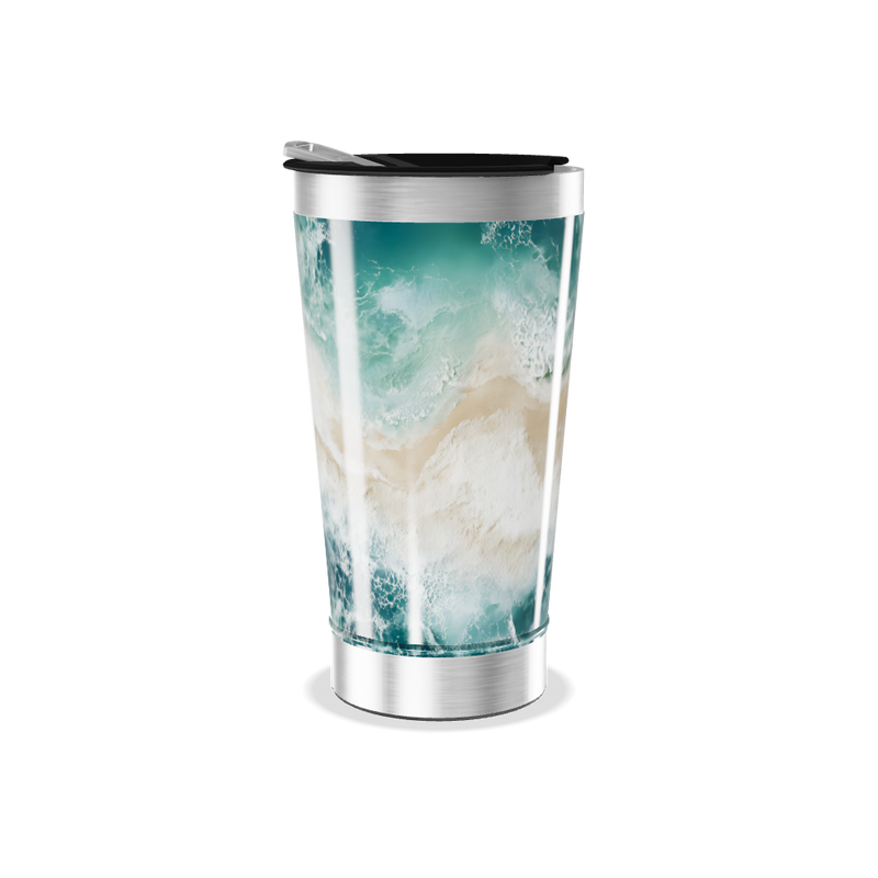 Copo Térmico - Estampa Praia Azul