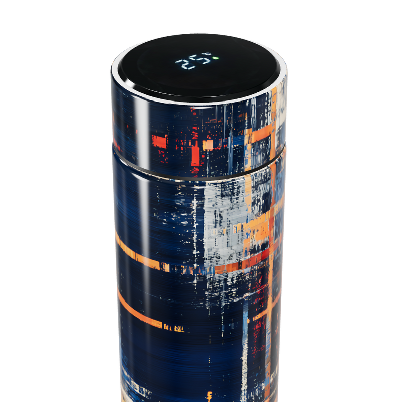 Garrafa Térmica Touch - Estampa Abstrata Colorida