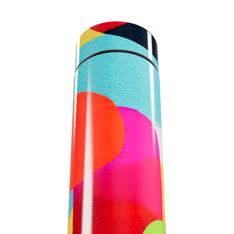 Garrafa Térmica Touch - Colorida com Estampa Abstrata