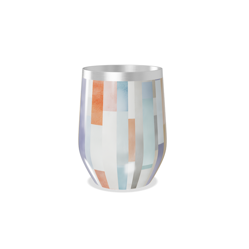 Copo Térmico Slim - Colorido Geométrico Inox
