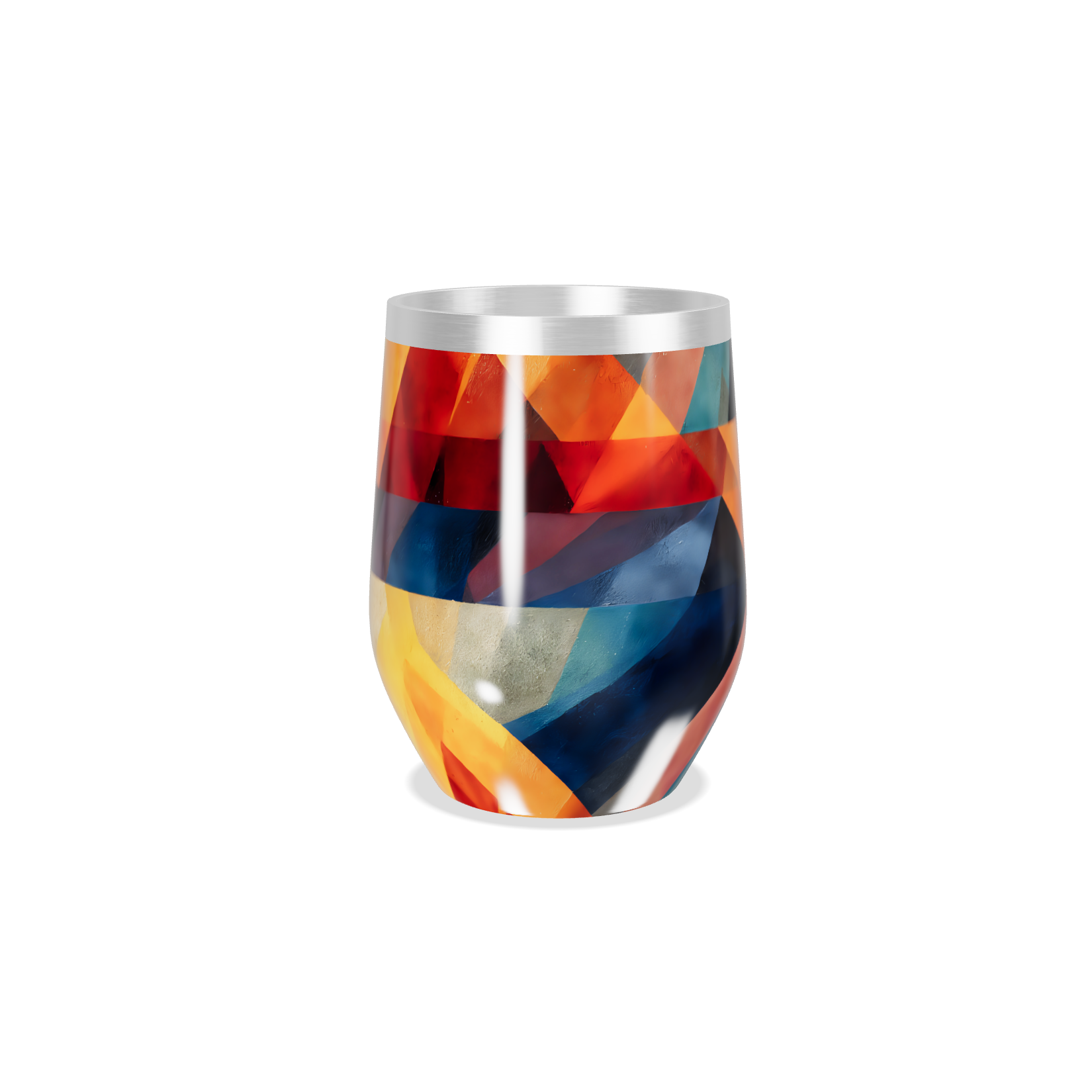 Copo Térmico Slim - Estampa Geométrica Colorida