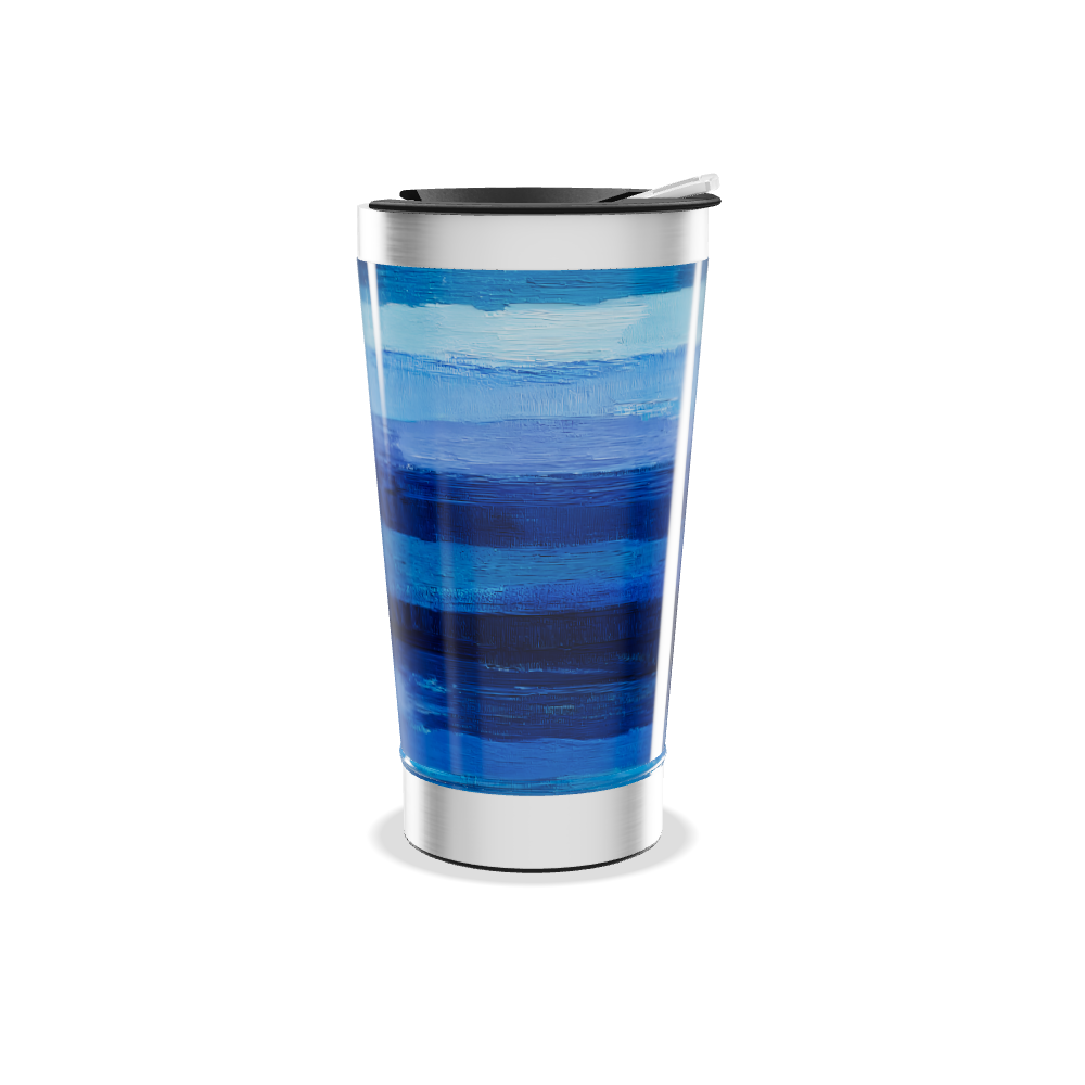 Copo Térmico - Azul com Listras