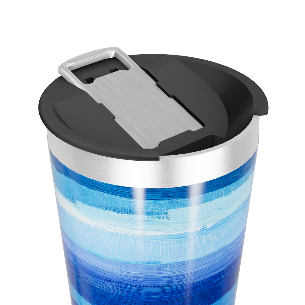 Copo Térmico - Azul com Listras