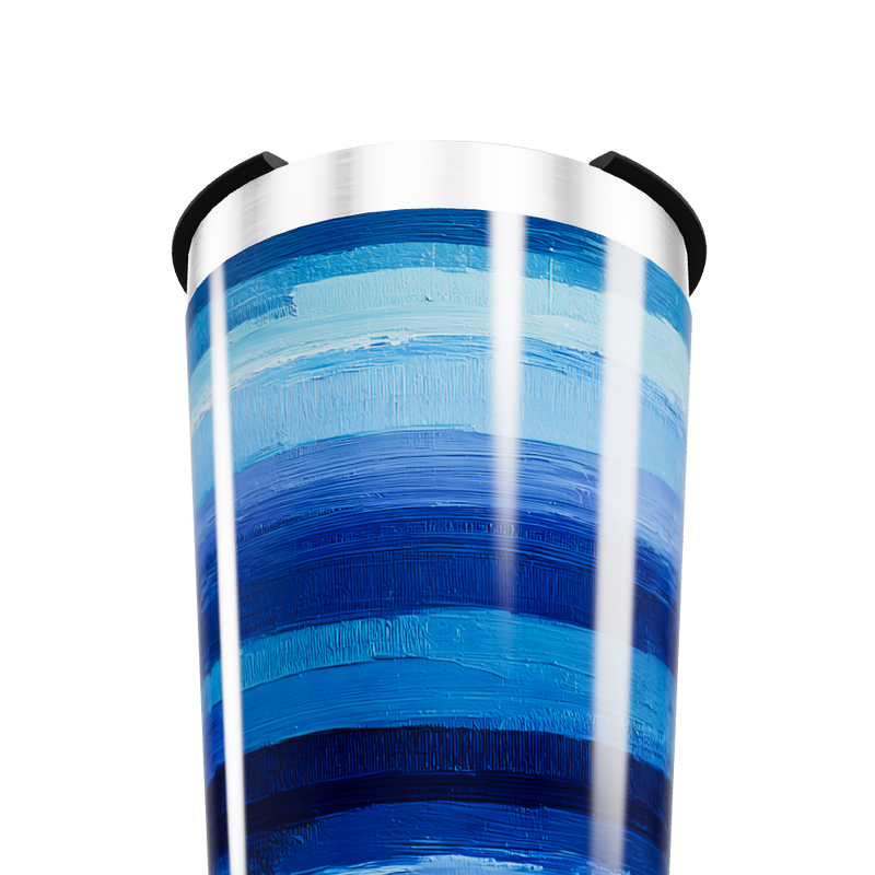 Copo Térmico - Azul com Listras