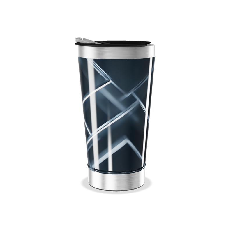 Copo Térmico - Preto com Geometria