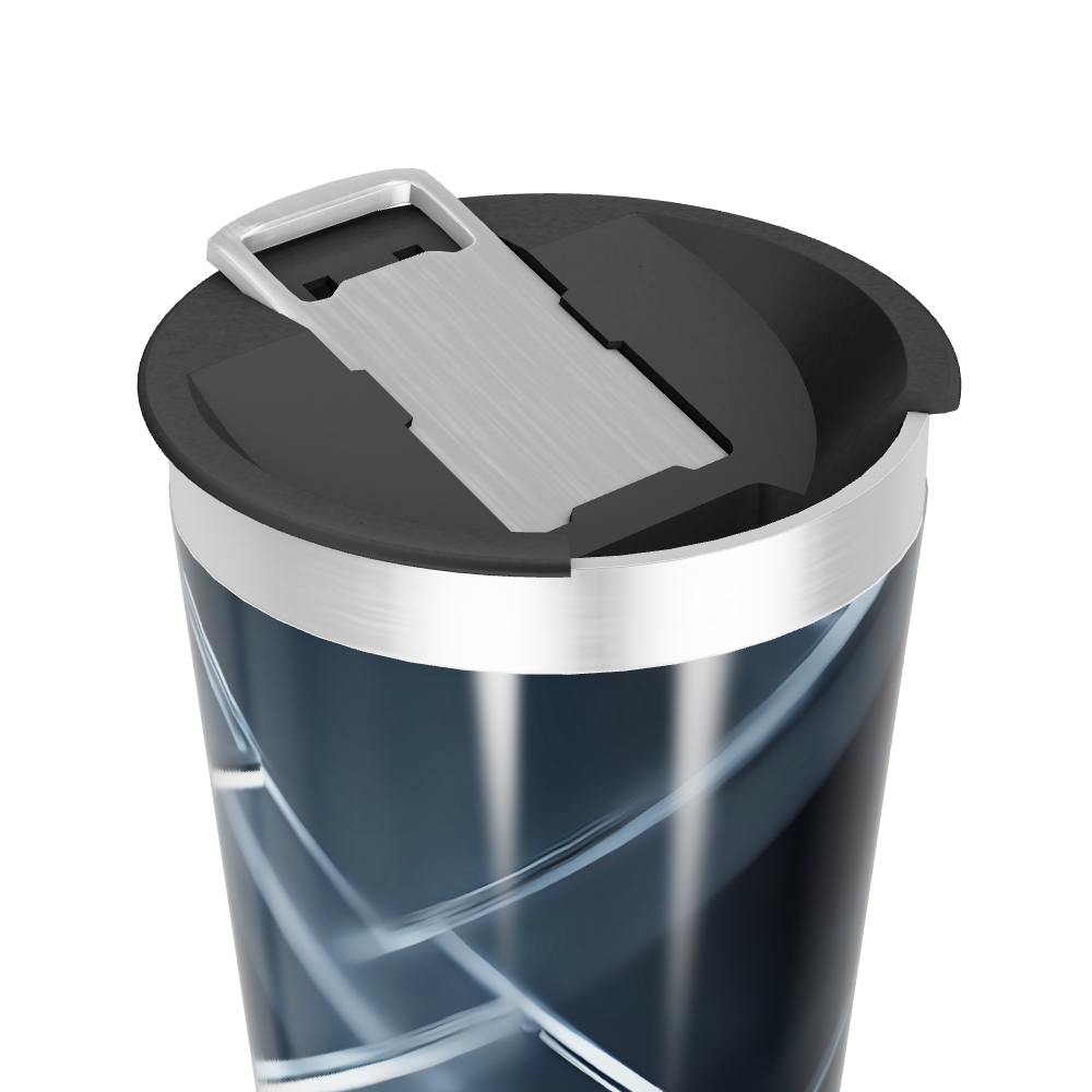 Copo Térmico - Preto com Geometria