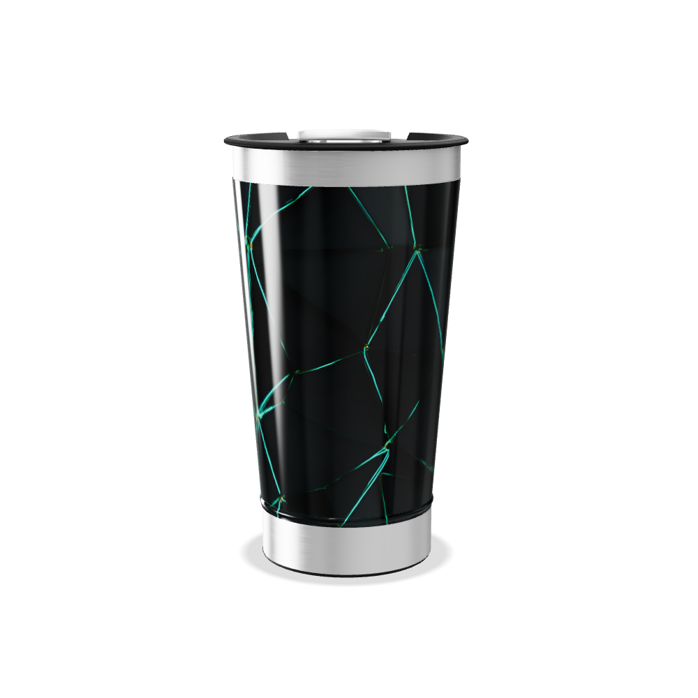 Copo Térmico - Preto com Geometria Verde