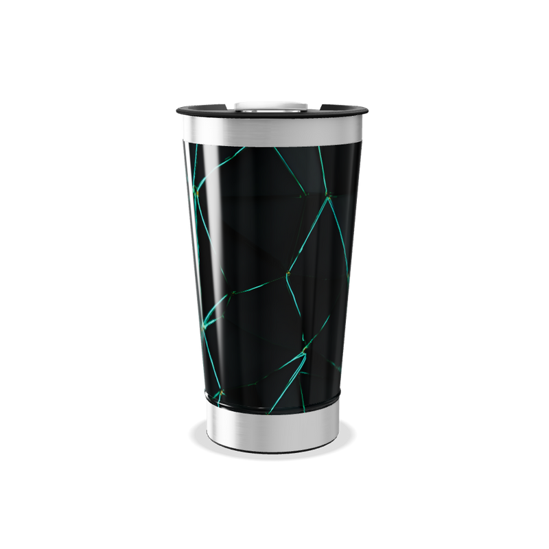 Copo Térmico - Preto com Geometria Verde