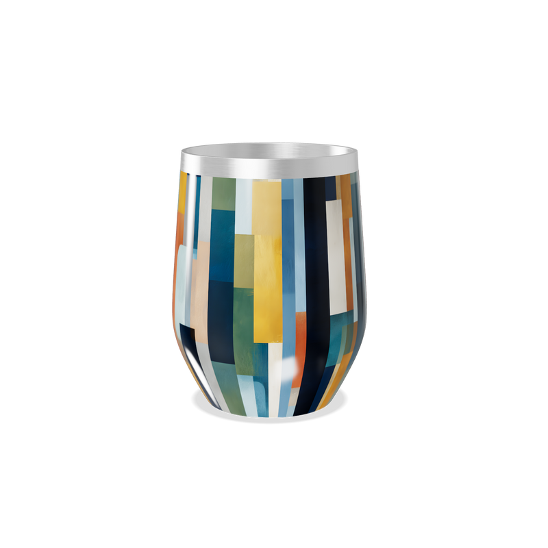 Copo Térmico Slim - Estampado Geométrico Colorido