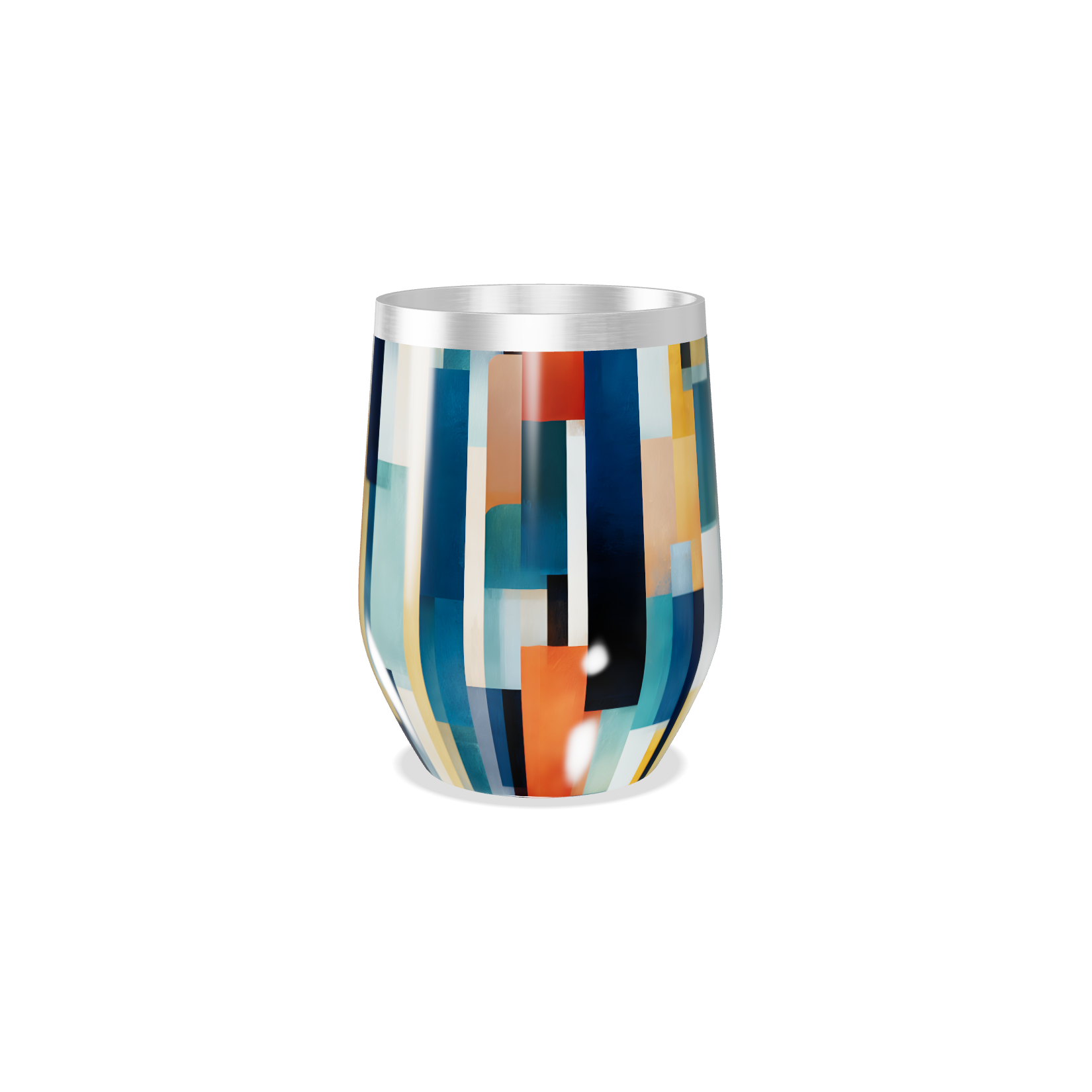 Copo Térmico Slim - Estampado Geométrico Colorido