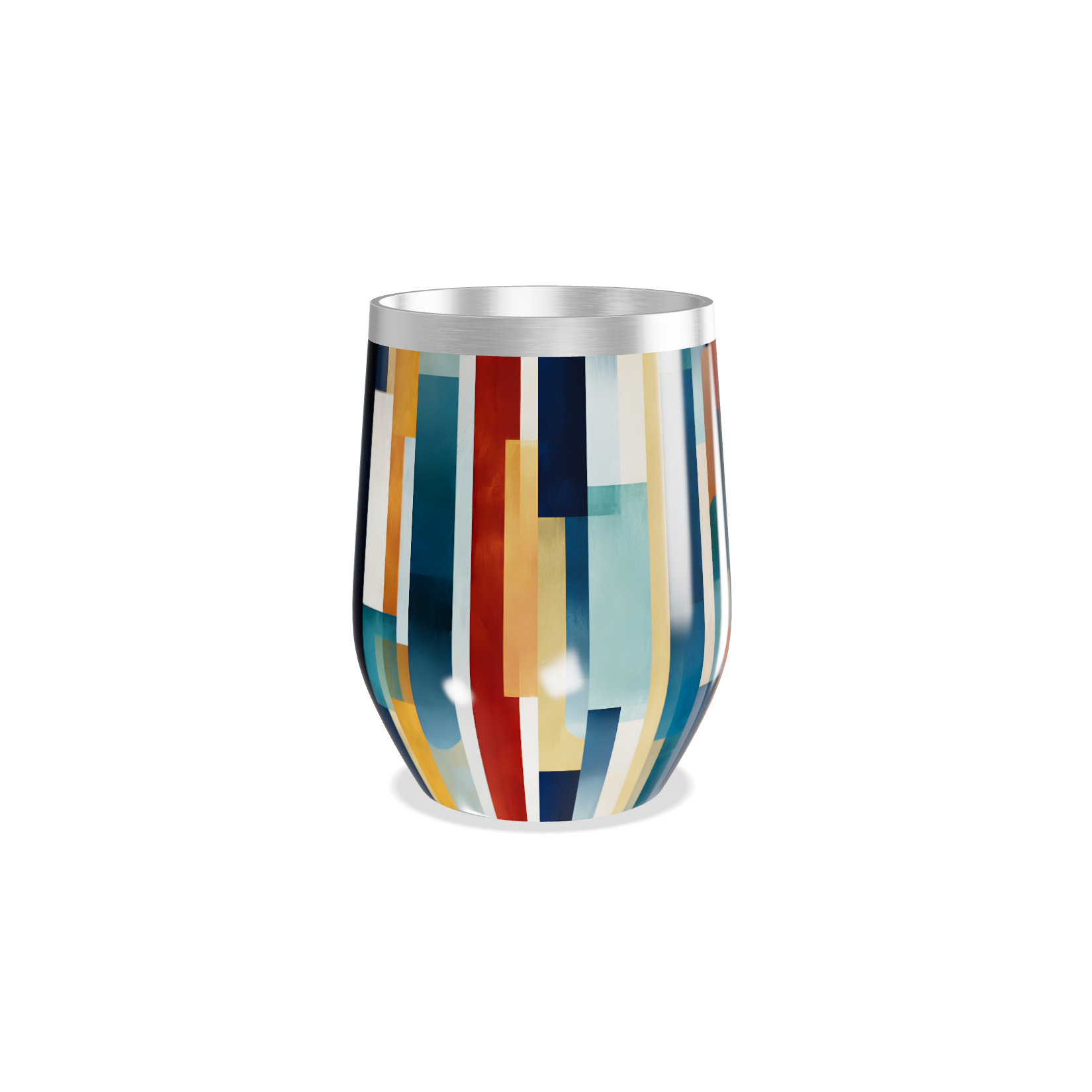 Copo Térmico Slim - Estampado Geométrico Colorido