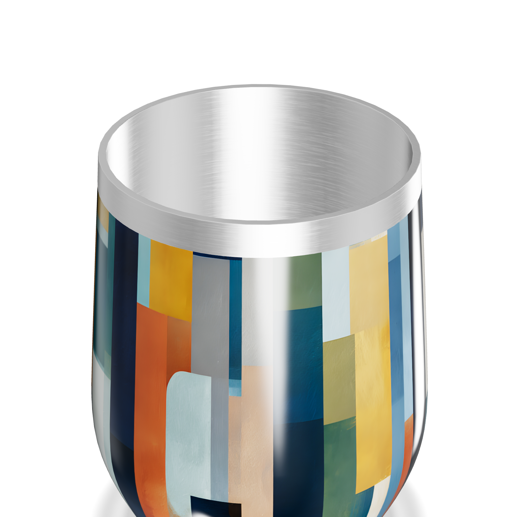 Copo Térmico Slim - Estampado Geométrico Colorido