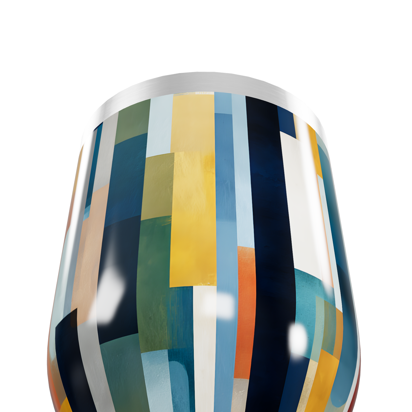 Copo Térmico Slim - Estampado Geométrico Colorido