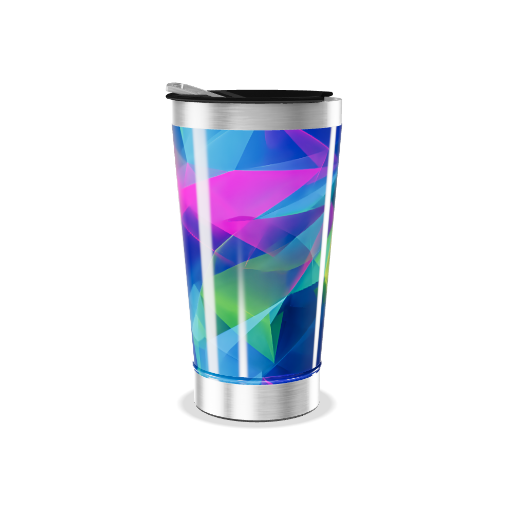 Copo Térmico - Design Geométrico Colorido