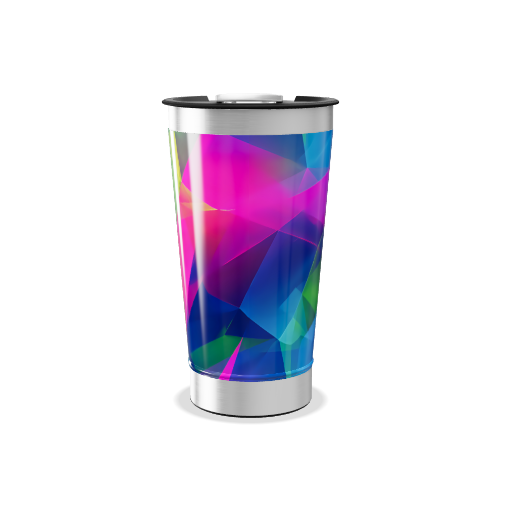 Copo Térmico - Design Geométrico Colorido
