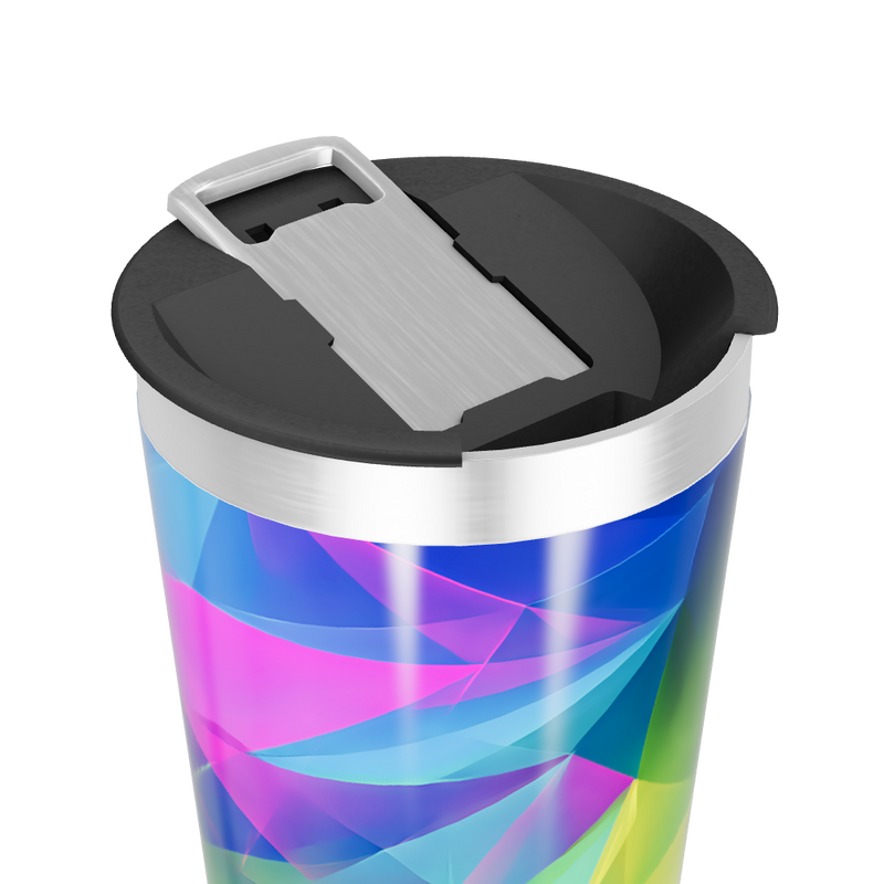 Copo Térmico - Design Geométrico Colorido